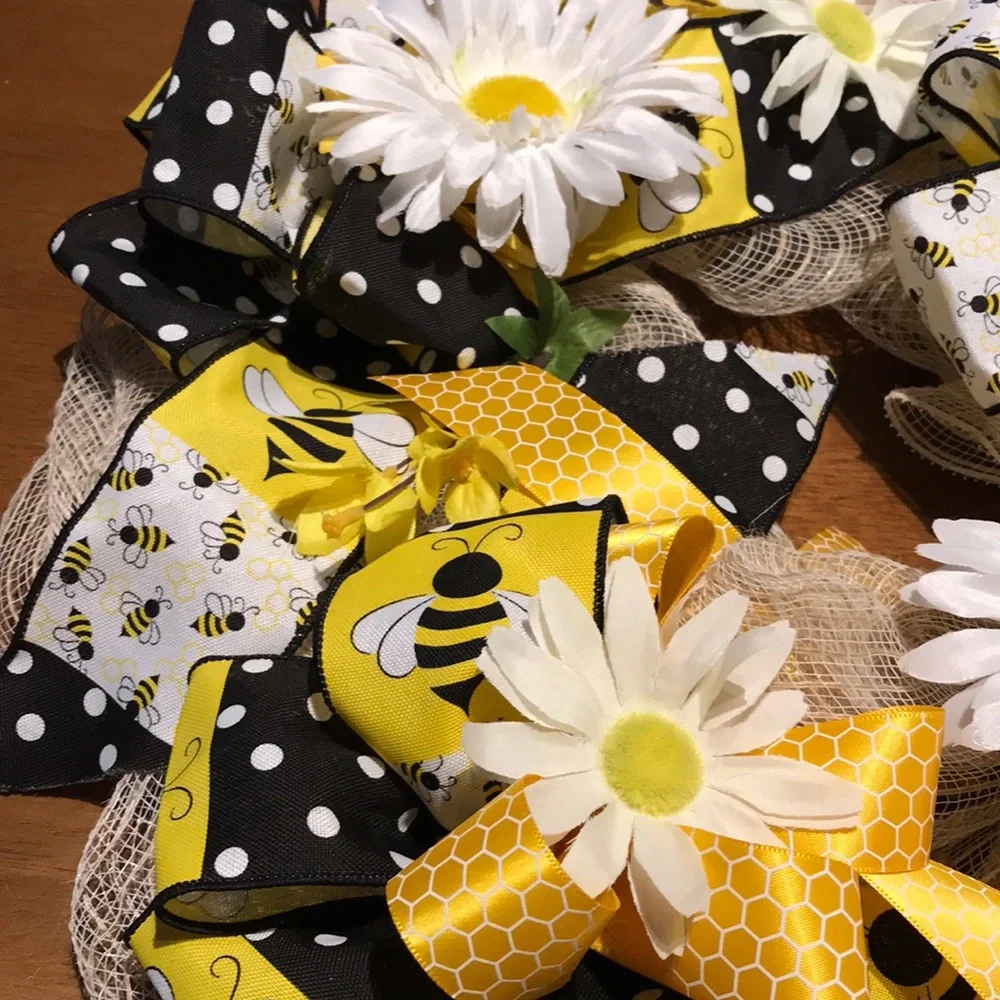 Bee 🐝 Stuffed Sunflower 🌻 Wreath The Bee Knees Thinking Of You Custom Final Sale